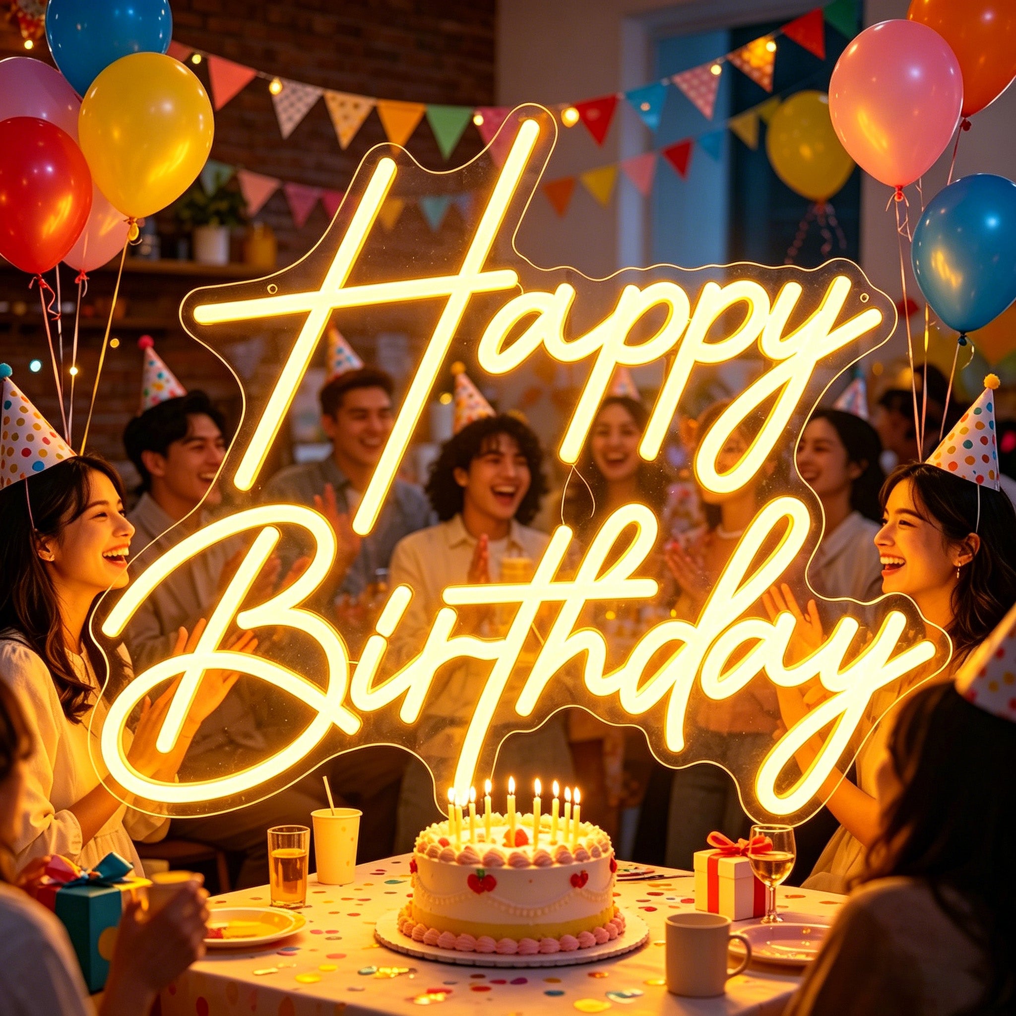 Happy Birthday Neon Sign