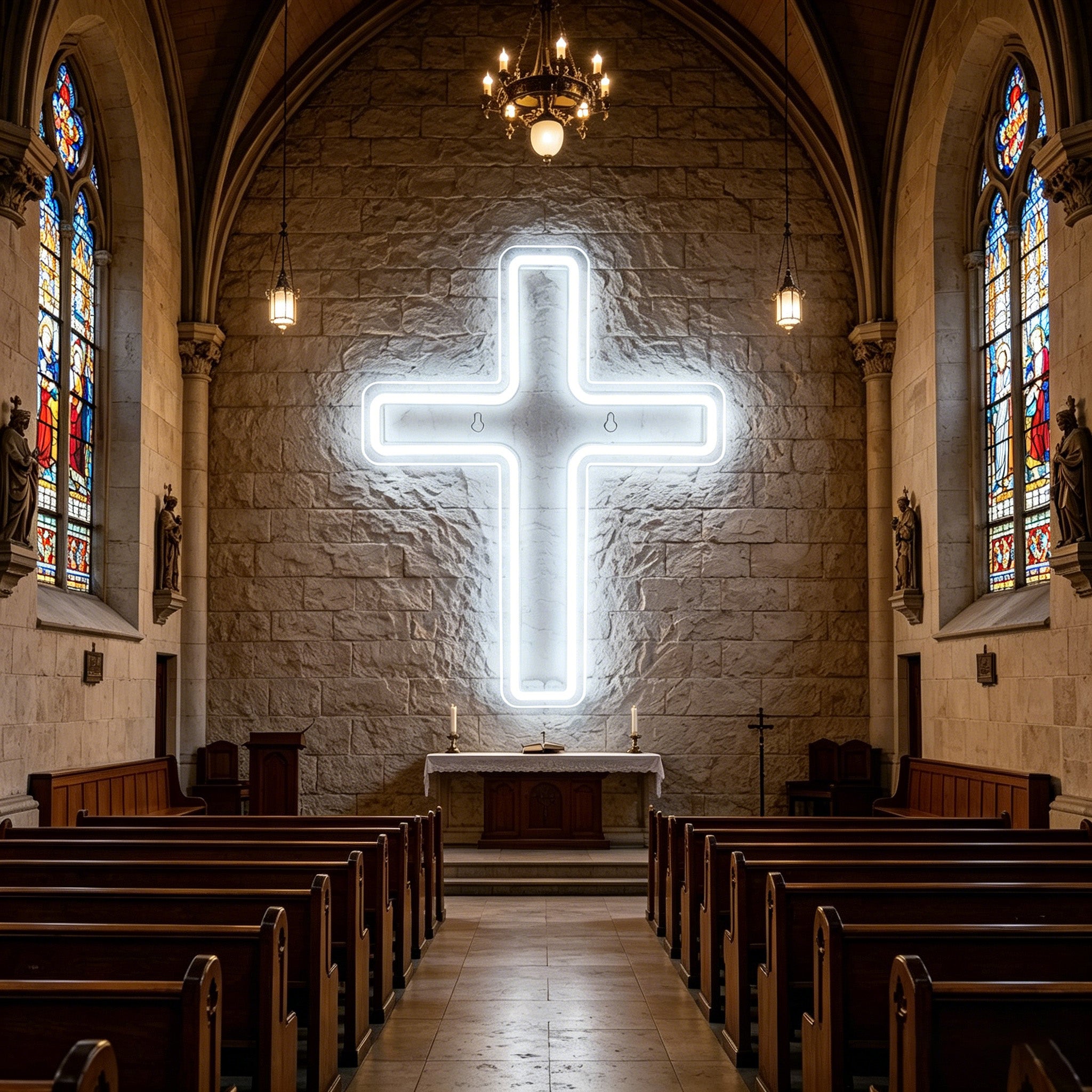 Cross Neon Sign