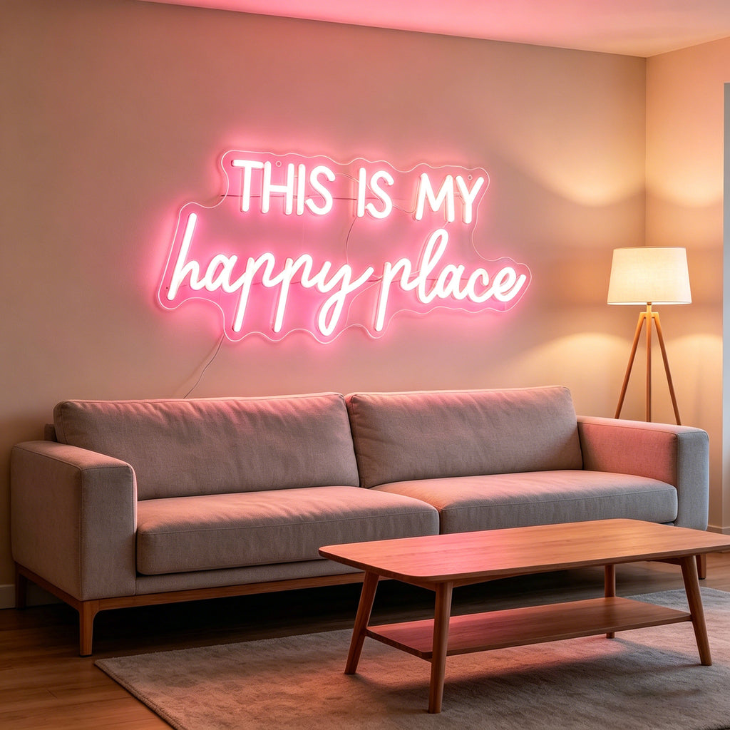 This Is My Happy Place Neon Sign
