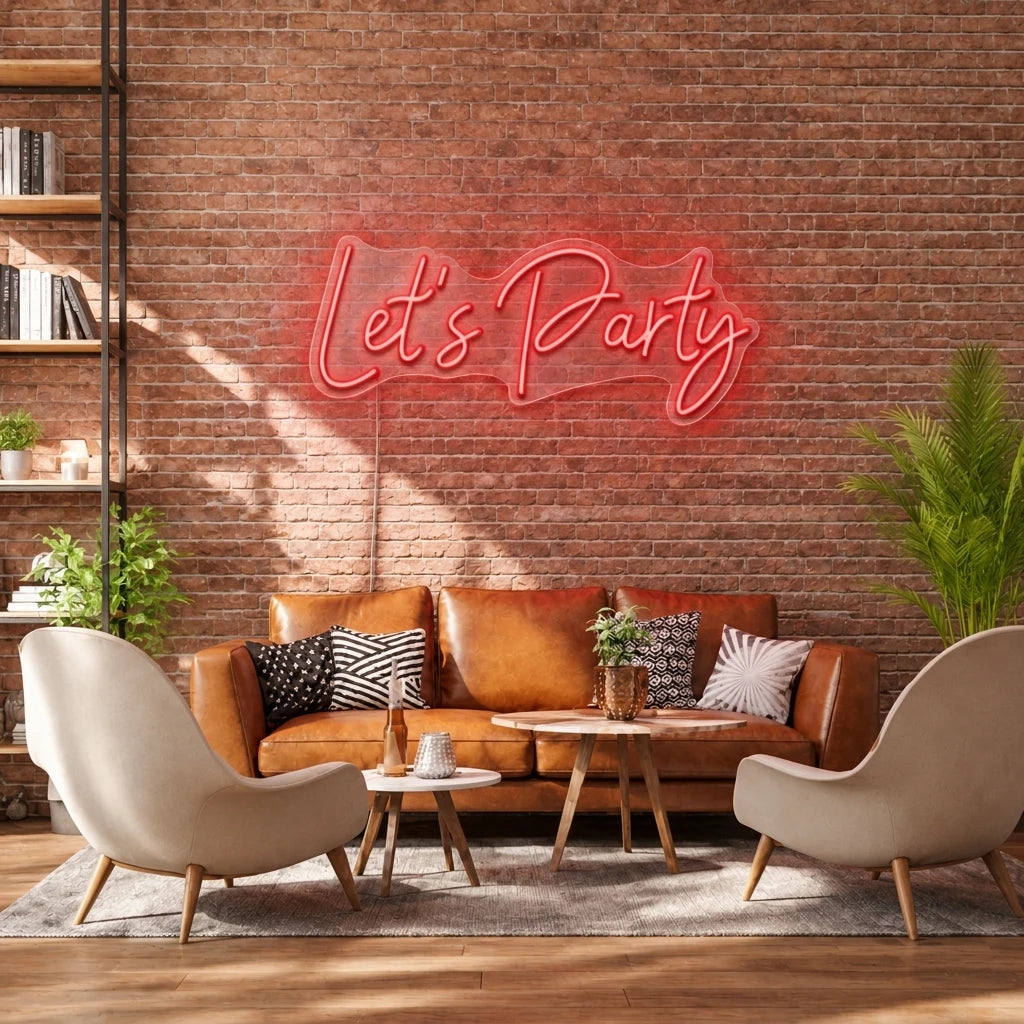 Let's Party LED Neon Sign