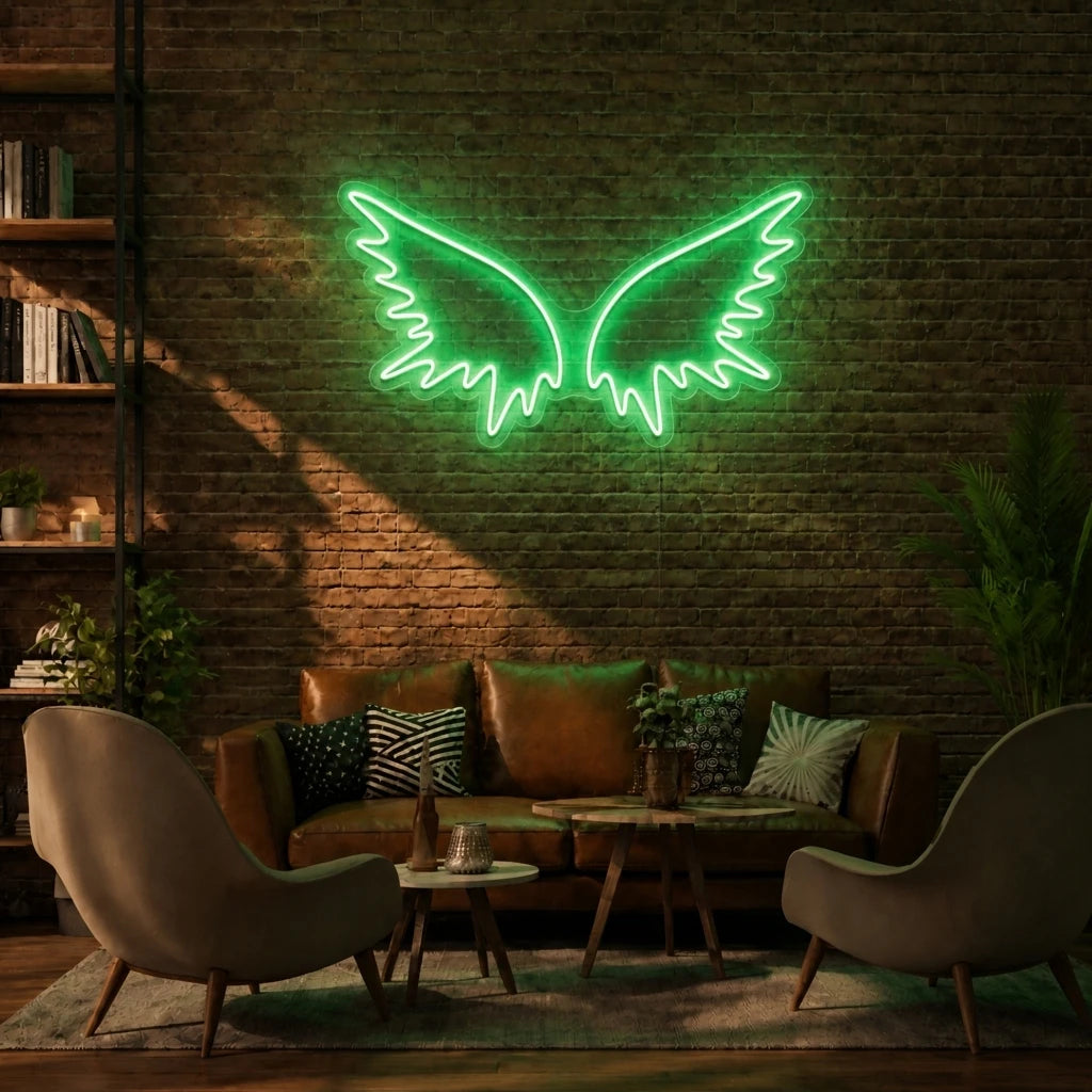 Mini Angel Wings Neon Sign