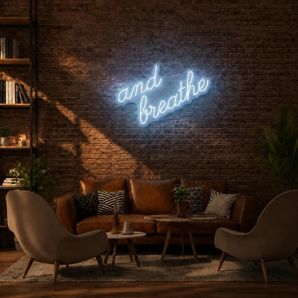 And Breathe Neon Sign