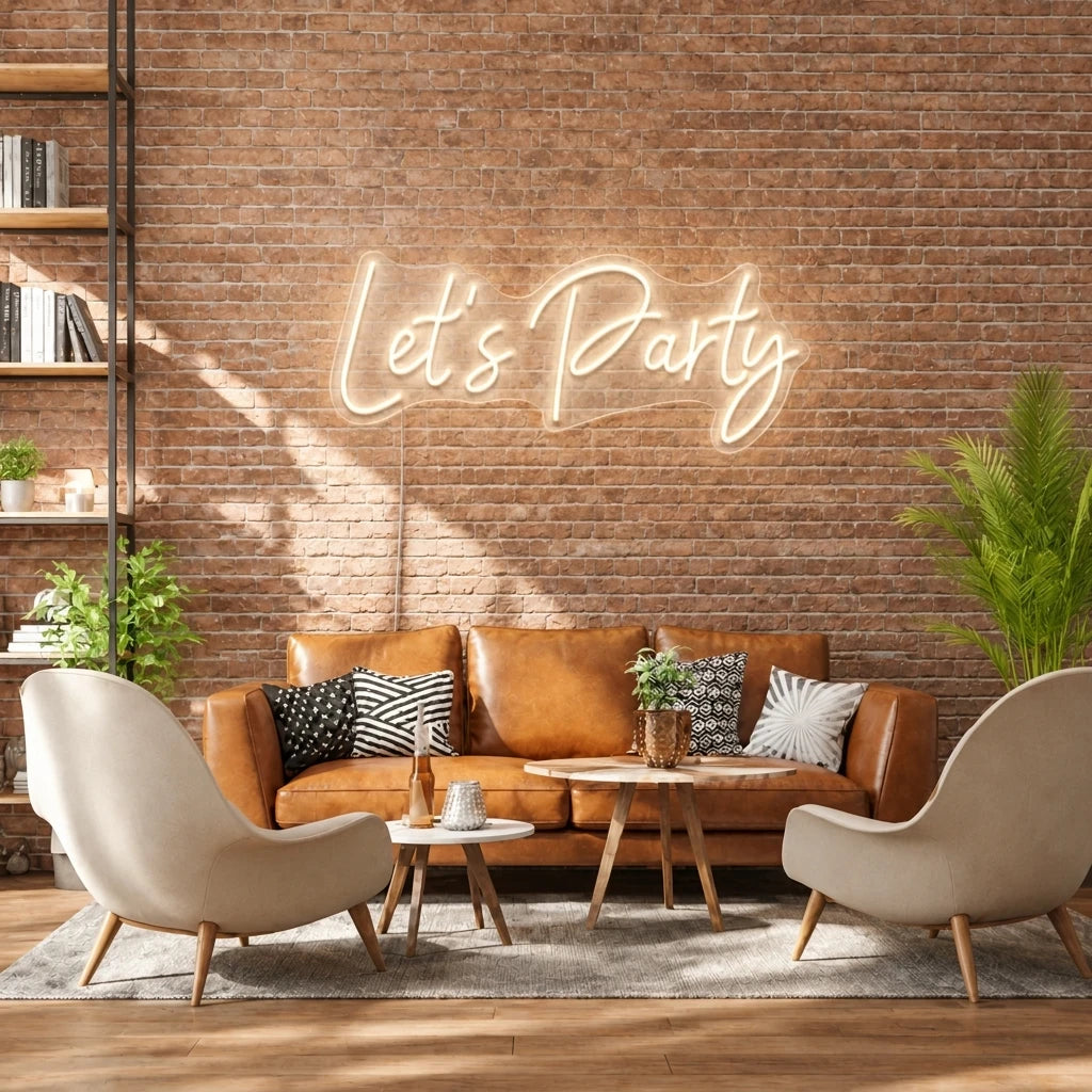 Let's Party LED Neon Sign