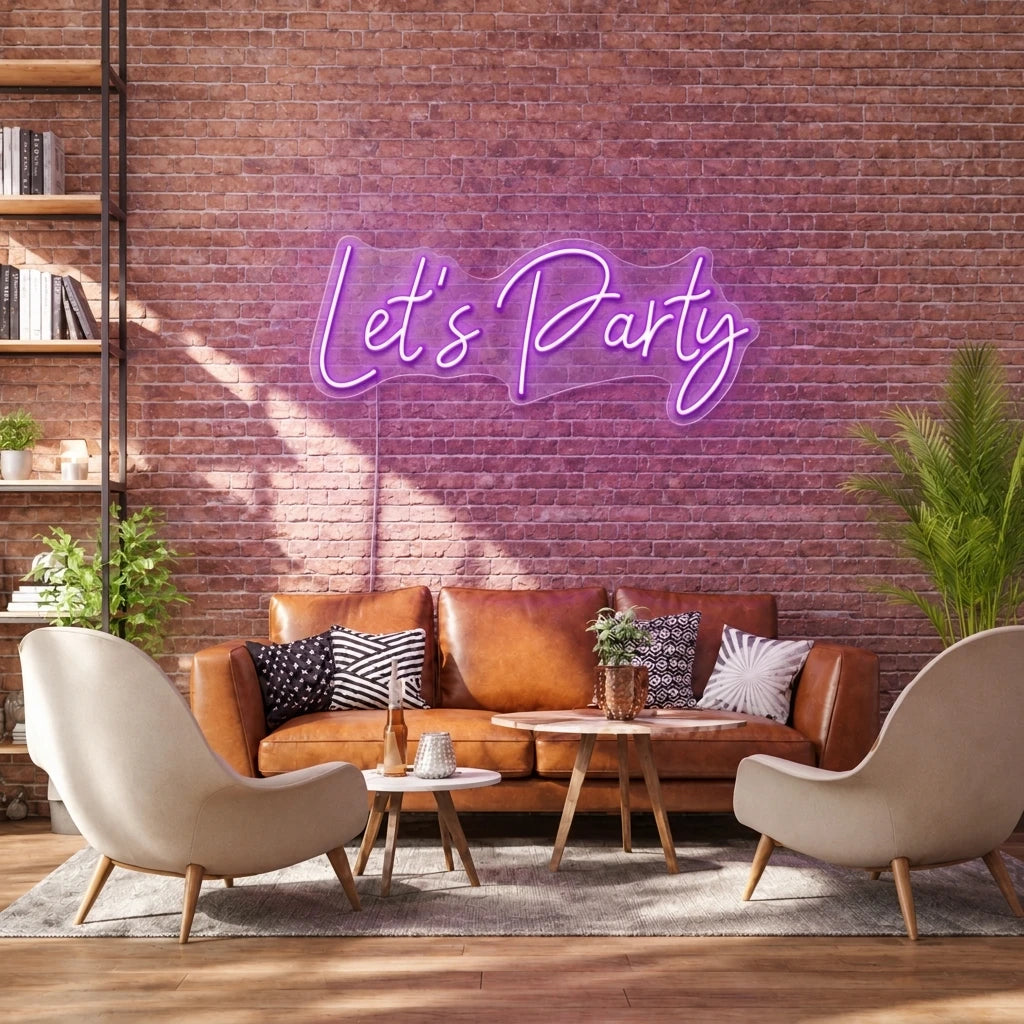 Let's Party LED Neon Sign