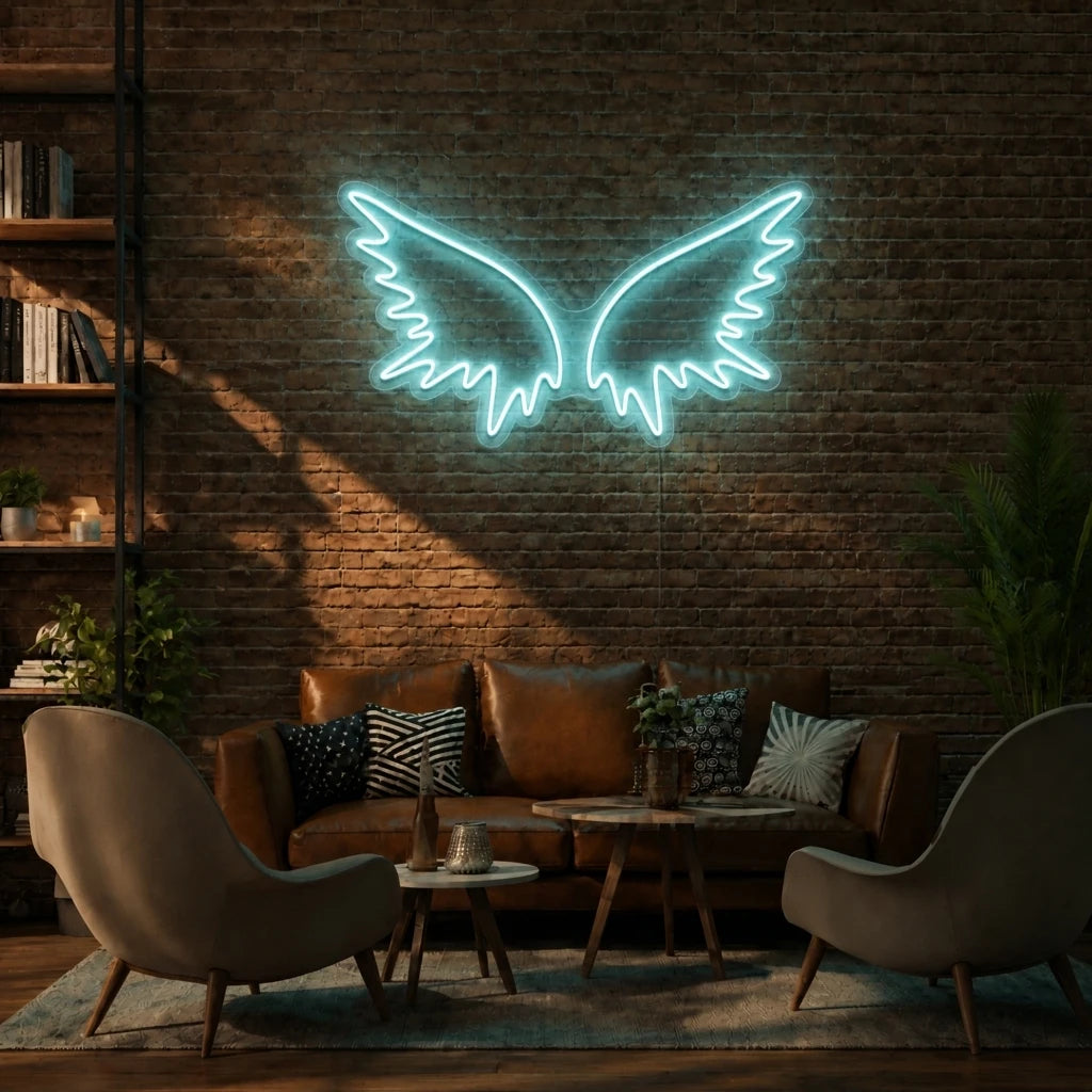 Mini Angel Wings Neon Sign