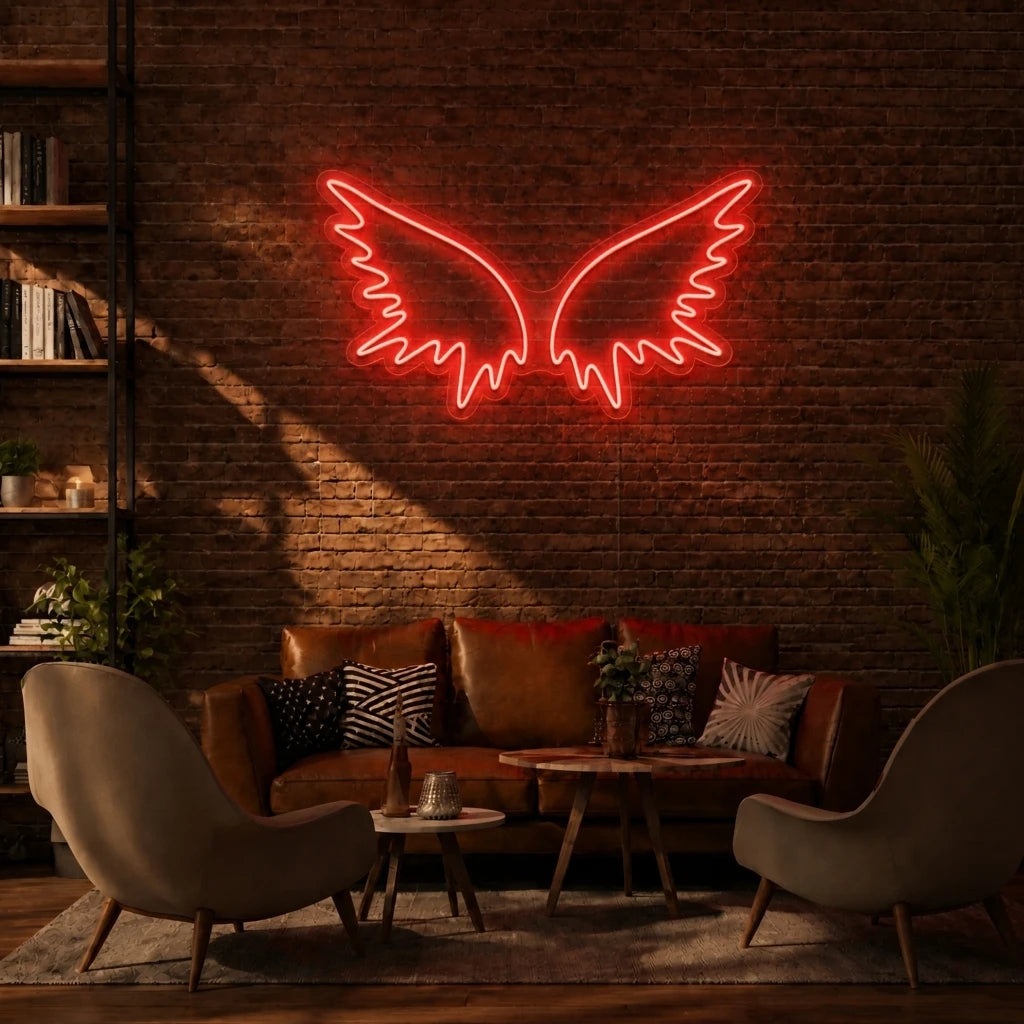 Mini Angel Wings Neon Sign