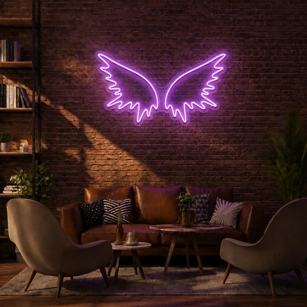 Mini Angel Wings Neon Sign