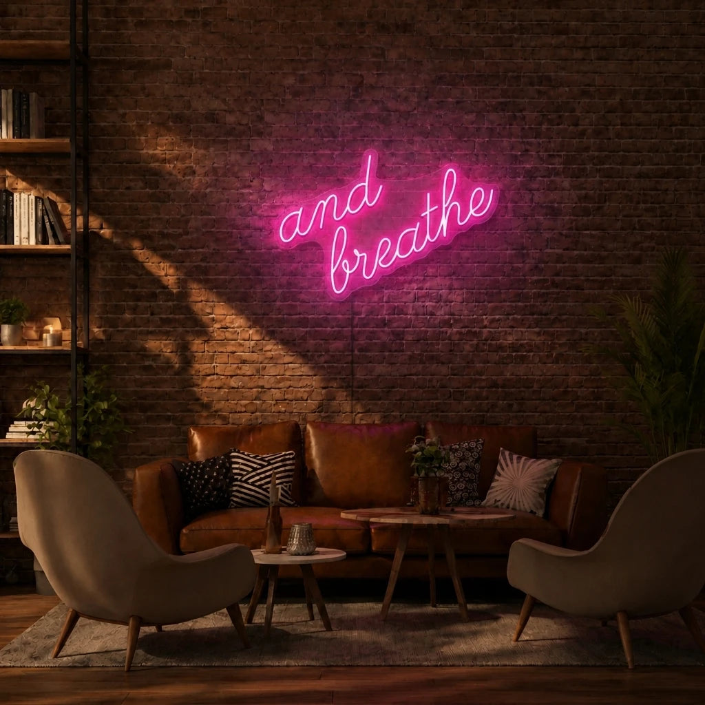 And Breathe Neon Sign
