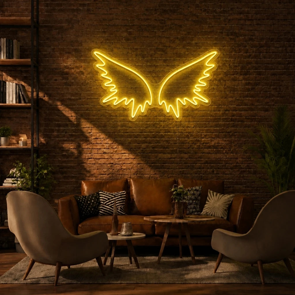 Mini Angel Wings Neon Sign