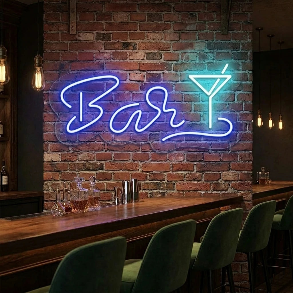 Martini Glass Bar Neon Sign-Multicolor