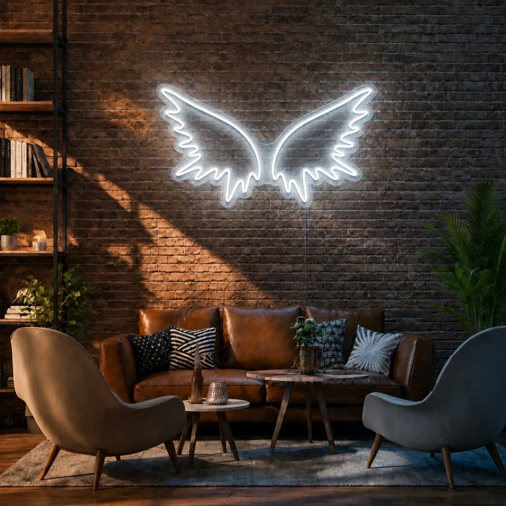 Mini Angel Wings Neon Sign