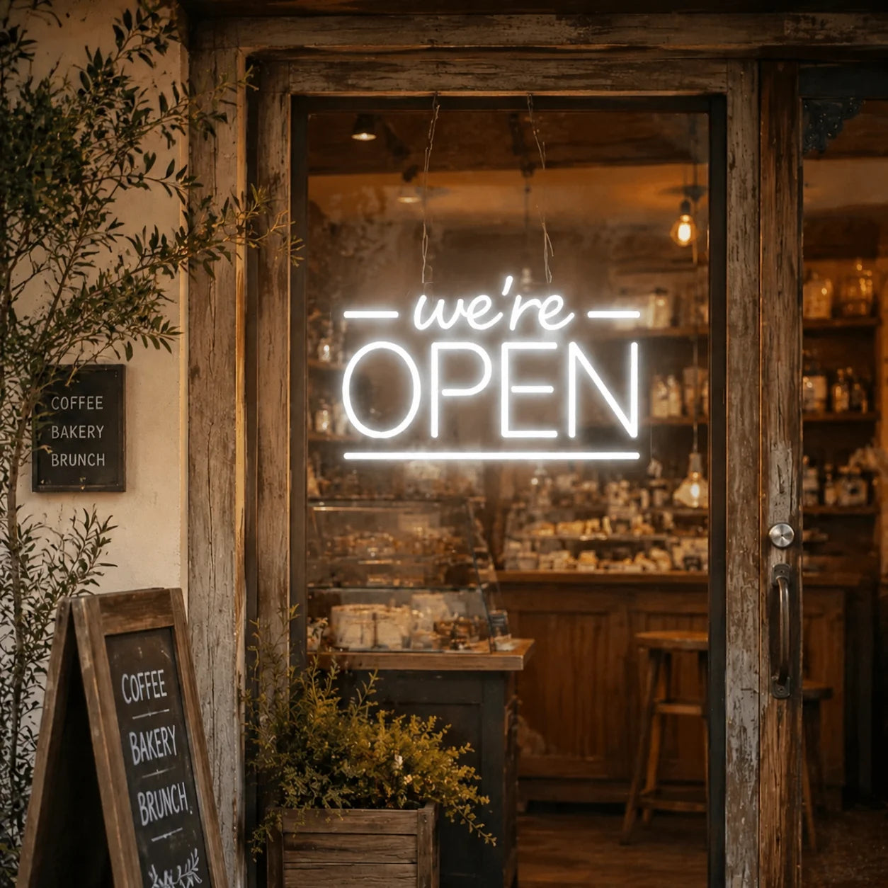 we're OPEN Neon Sign