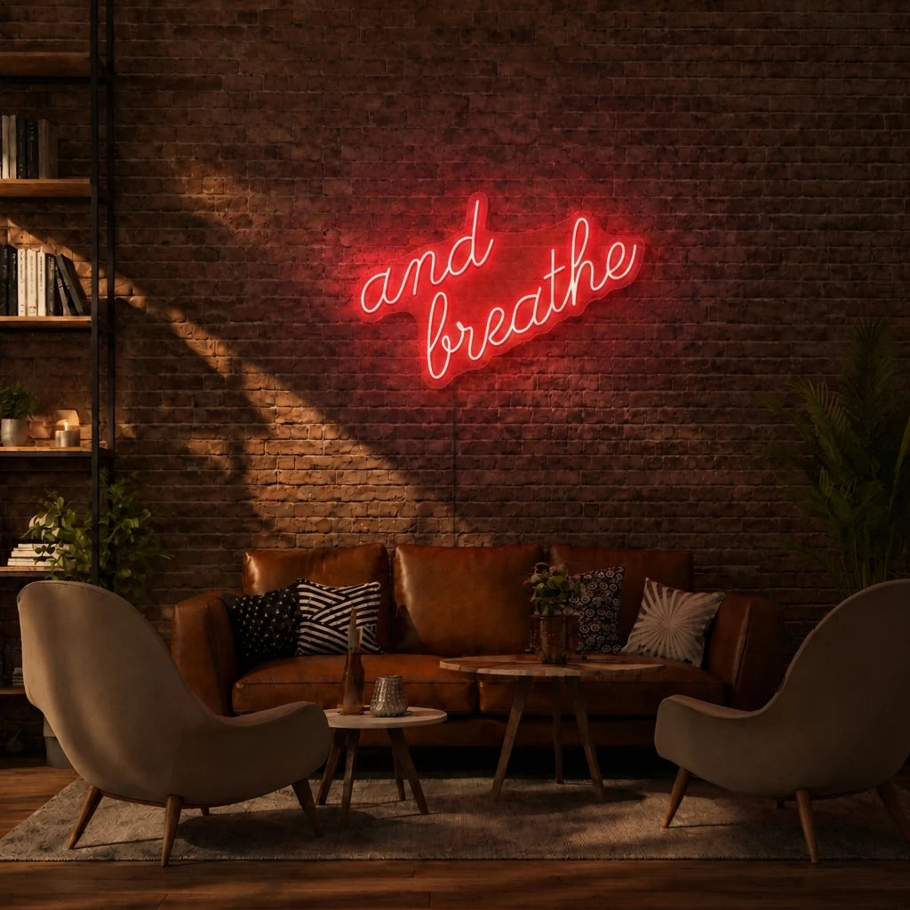 And Breathe Neon Sign