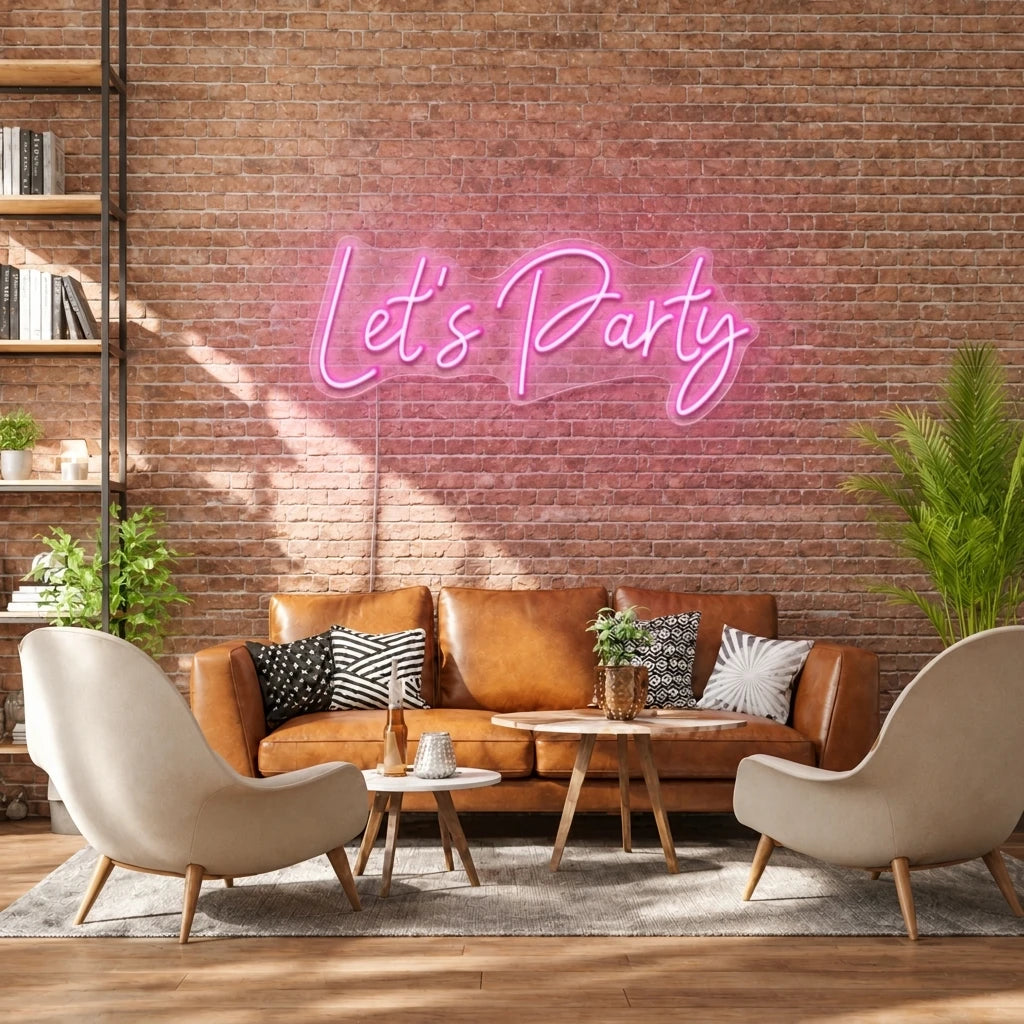 Let's Party LED Neon Sign