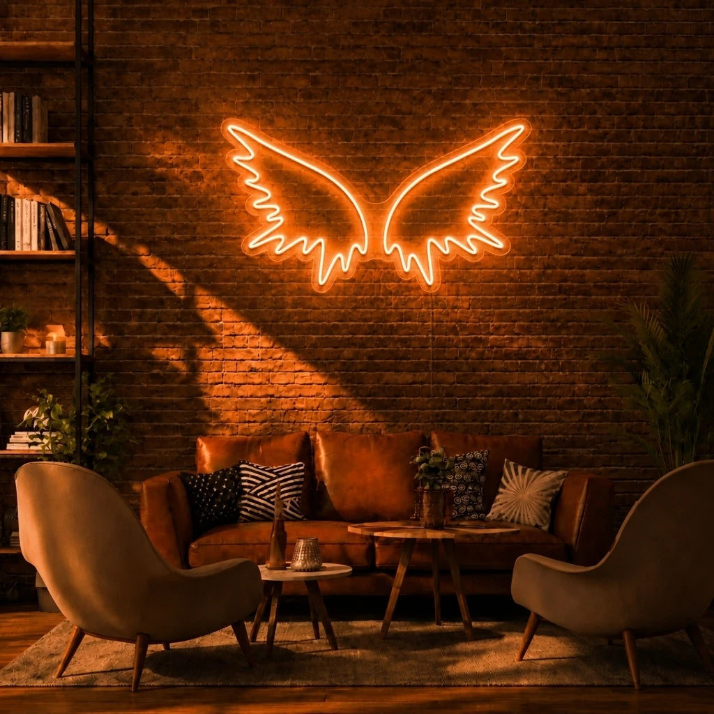 Mini Angel Wings Neon Sign