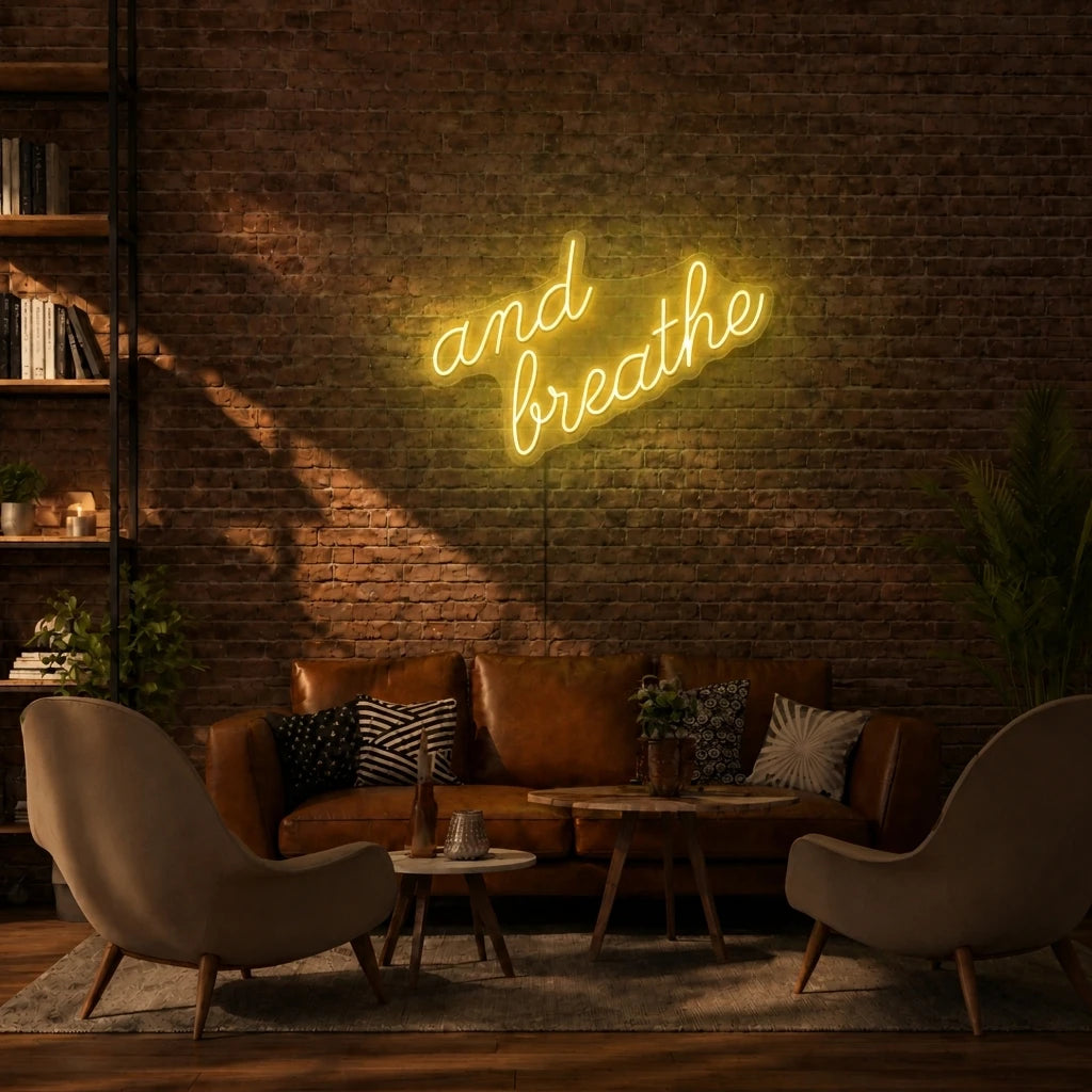 And Breathe Neon Sign