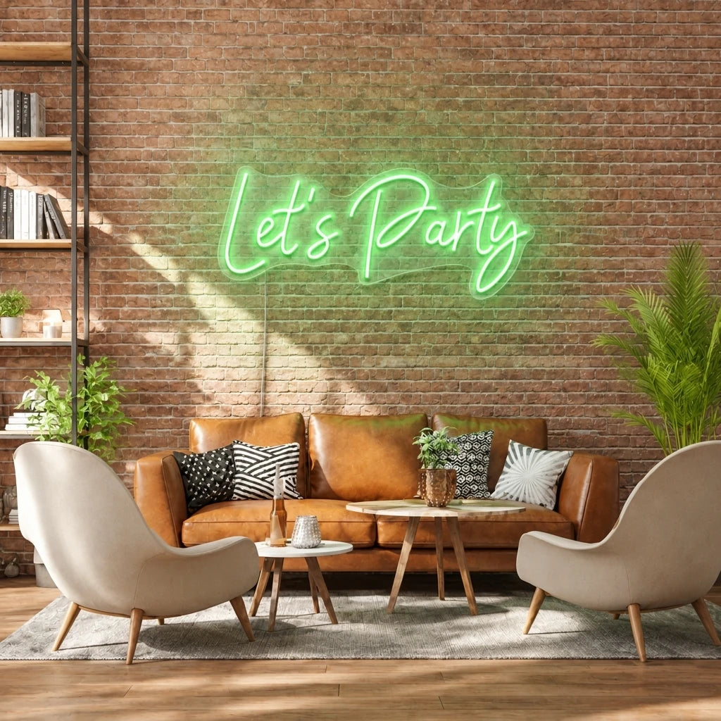 Let's Party LED Neon Sign