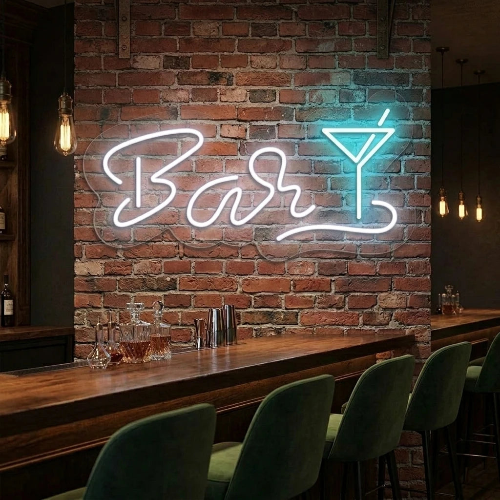 Martini Glass Bar Neon Sign-Multicolor