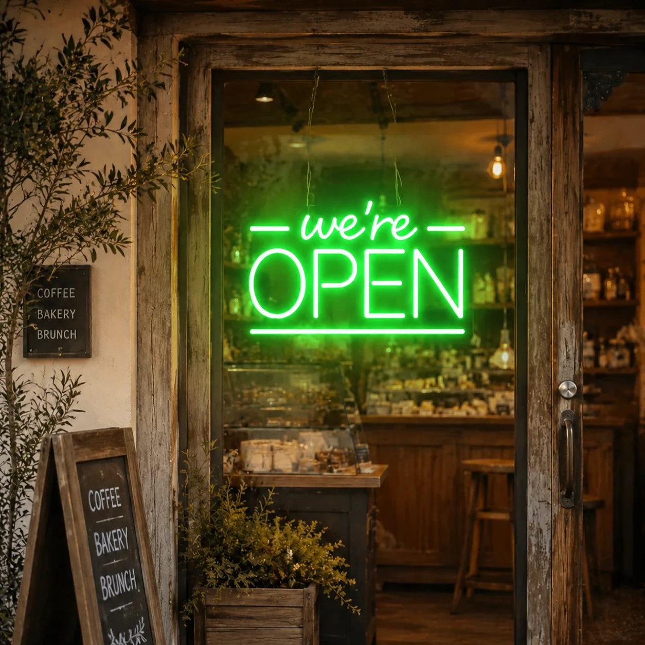 we're OPEN Neon Sign
