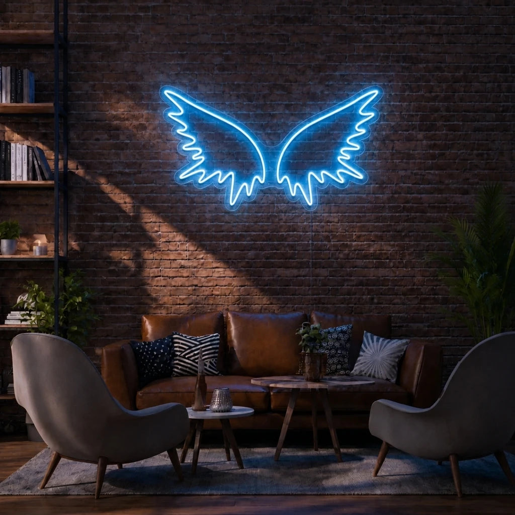 Mini Angel Wings Neon Sign