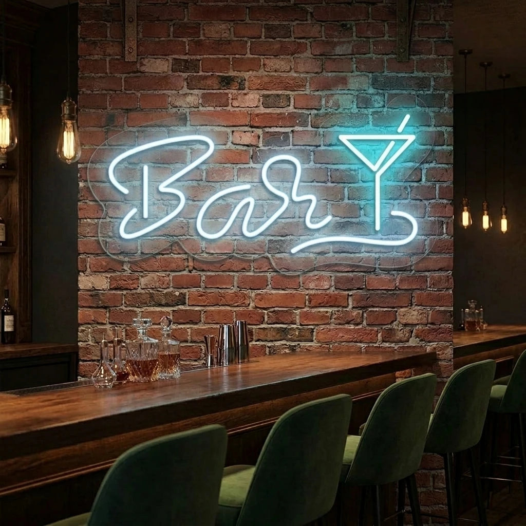 Martini Glass Bar Neon Sign-Multicolor