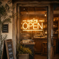 we're OPEN Neon Sign