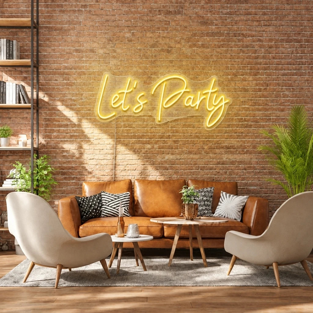 Let's Party LED Neon Sign