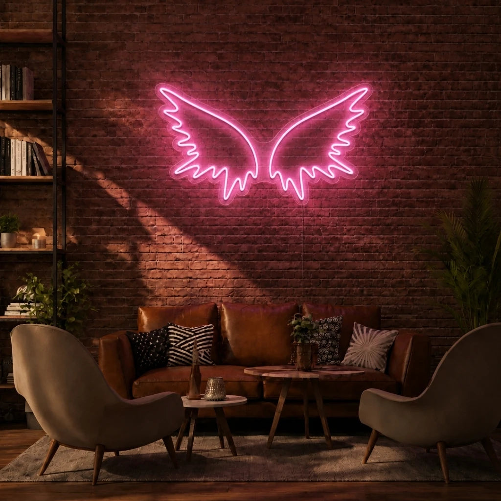 Mini Angel Wings Neon Sign