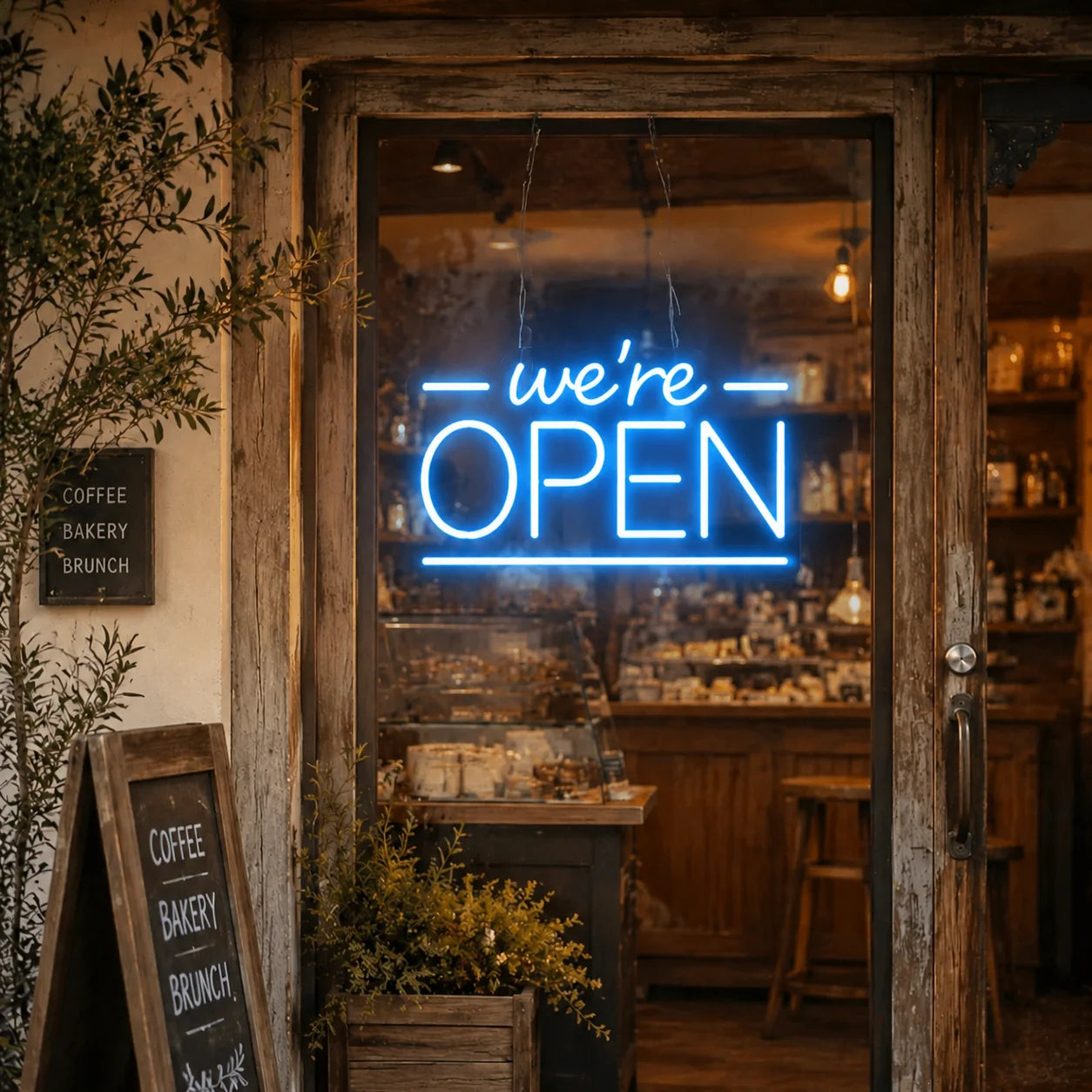 we're OPEN Neon Sign