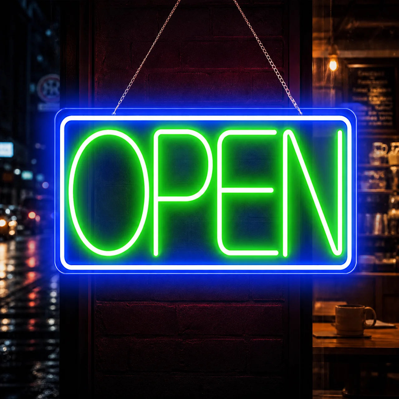 Green OPEN Neon
