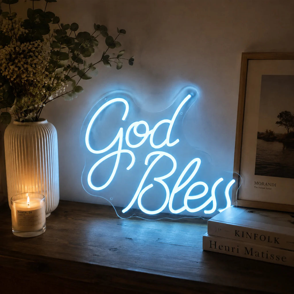 God Bless LED Neon Sign