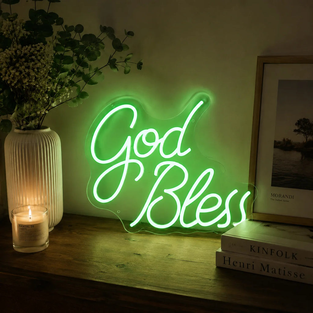 God Bless LED Neon Sign