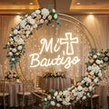 Mi Bautizo LED Neon Sign with Cross