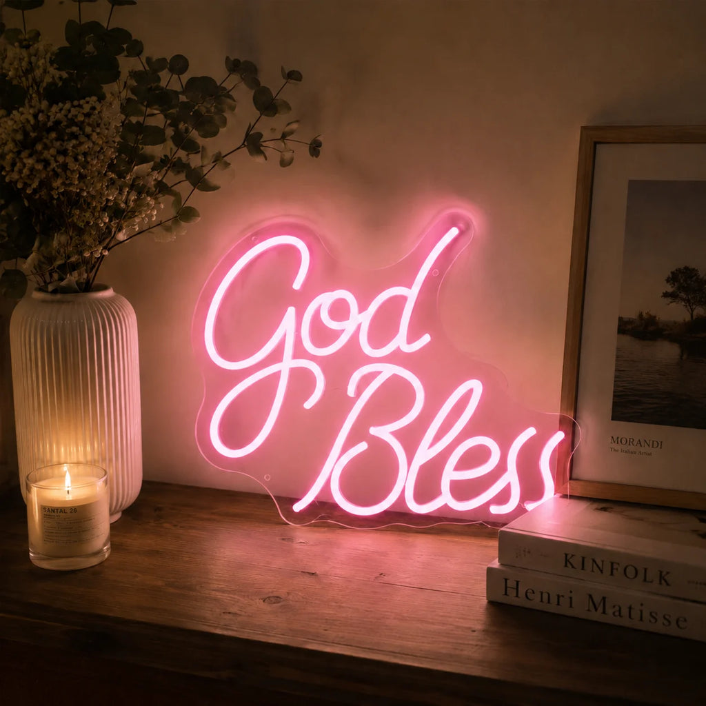 God Bless LED Neon Sign