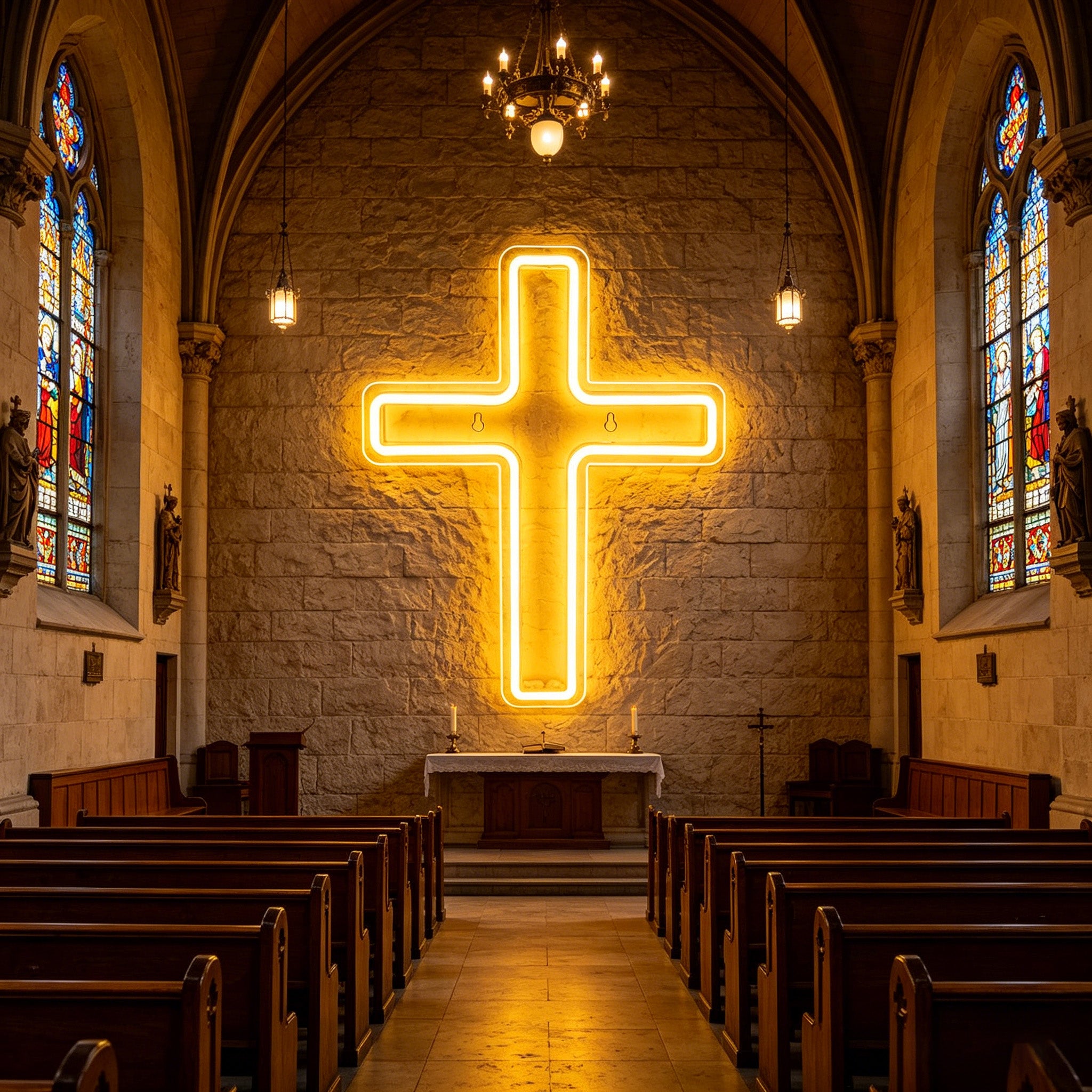Cross Neon Sign