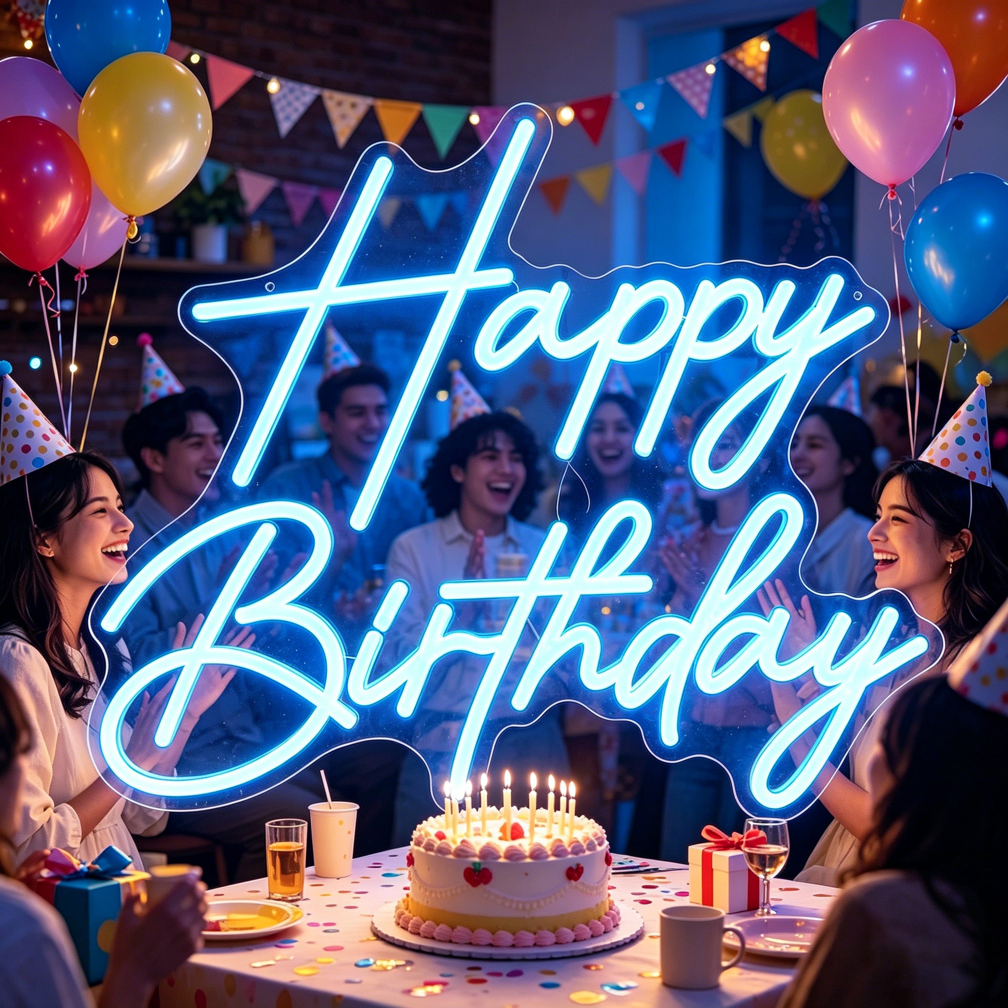 Happy Birthday Neon Sign