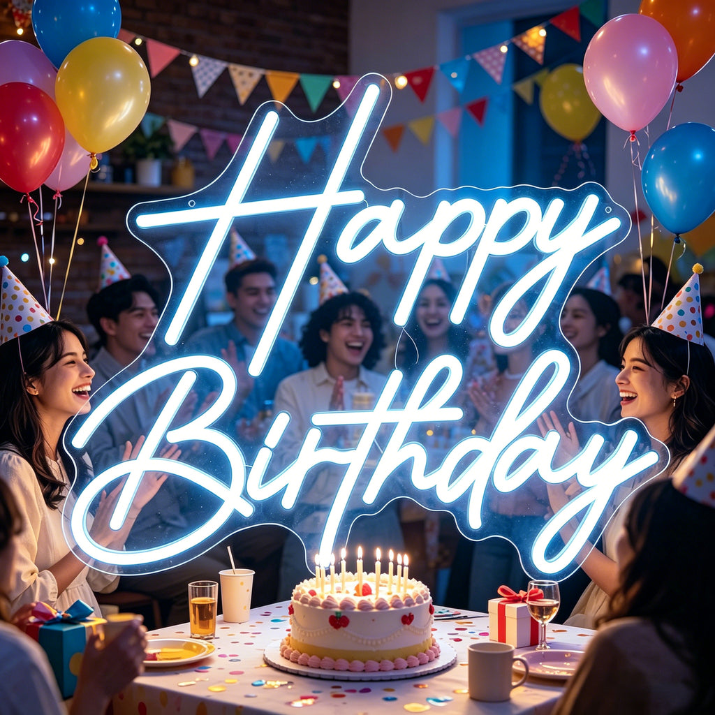 Happy Birthday Neon Sign